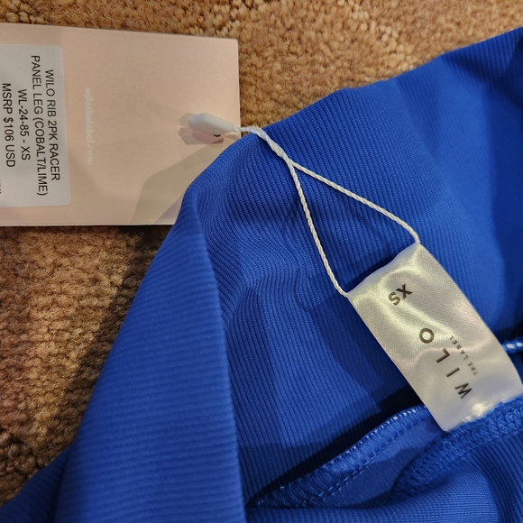 NWT ❗️ Wilo rib 2 pk racer panel leg  cobalt Lome size xs spot set - Picture 14 of 16